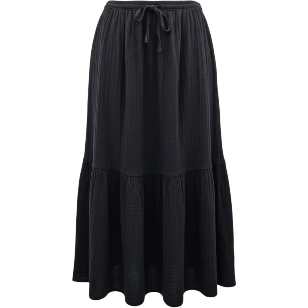 Gap Womens Black Cotton Gauze Tiered Maxi Skirt Large NWT 1176025-00-1